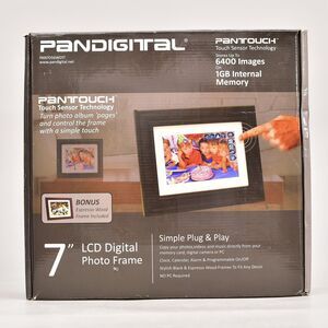 PANDIGITAL PANTOUCH 7" LCD DIGITAL PHOTO FRAME TWO FRAMES 1GB MEMOMY SD CARD REM